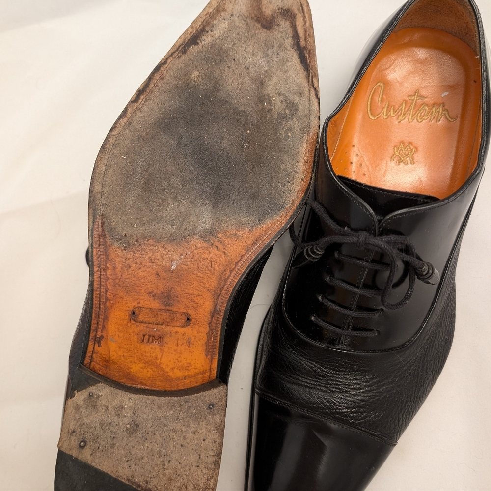 Black Mens Dress Shoe Mezlan Size 11 - Picture 5 of 5